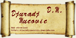 Đurađ Mucović vizit kartica